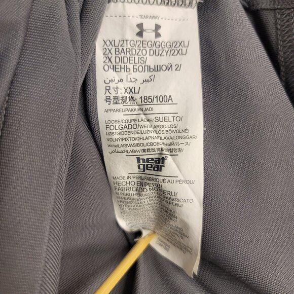 Under Armour 2XL Loose Fit Polo Shirt Men Grey Misericordia Basketball HeatGear - Picture 5 of 5